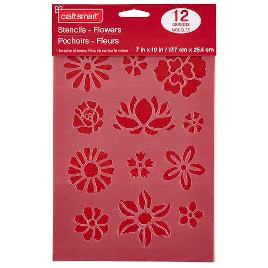12 Pack: Flower Stencils, 7" x 10" by Craft Smart®